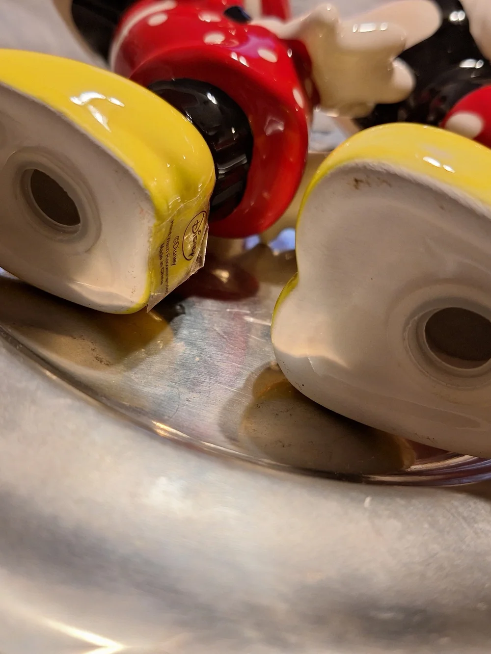 Ceramic Holiday Mouse Salt and Pepper Shakers - Red, Black, Yellow